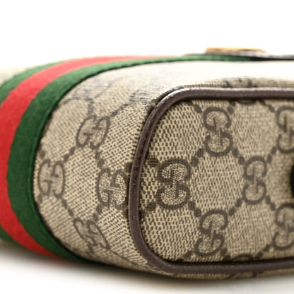 Gucci GG Supreme Monogram Web Mini Ophidia Messenger Brown 9 of 11