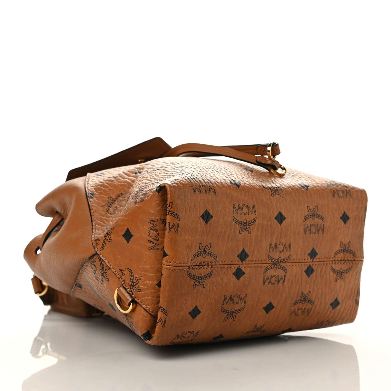 MCM Visetos Small Essential Backpack Cognac 4 of 11
