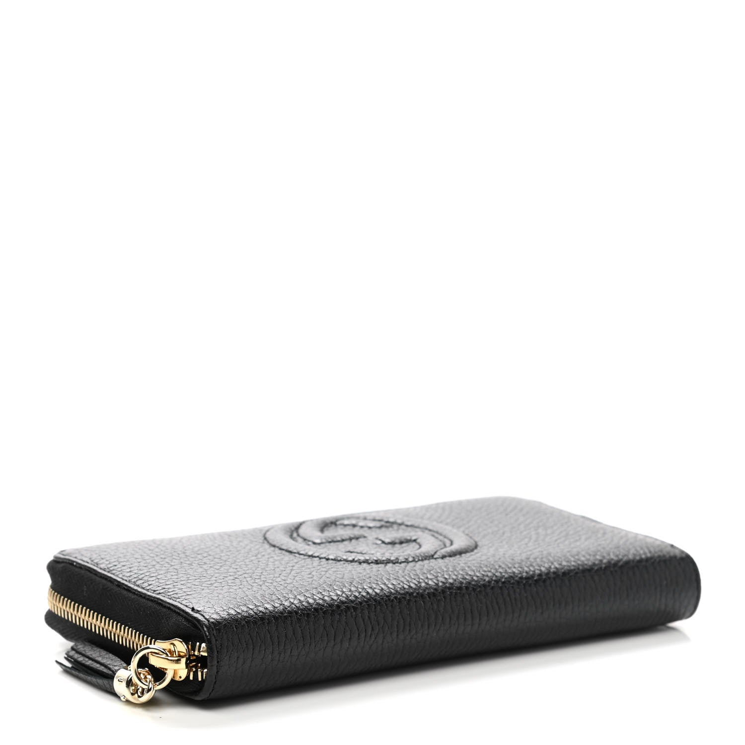 Gucci Pebbled Calfskin Soho Zip Around Wallet Black 4 of 6