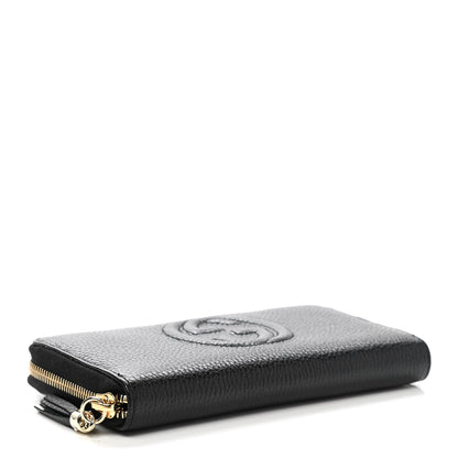 Gucci Pebbled Calfskin Soho Zip Around Wallet Black 4 of 6