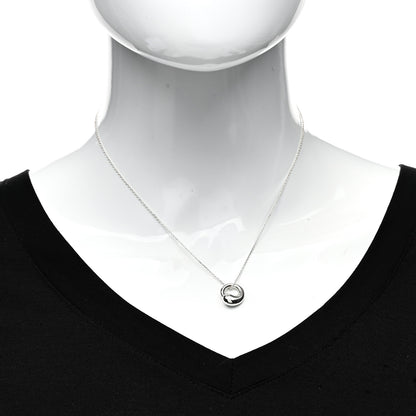 Tiffany Sterling Silver 12mm Elsa Peretti Eternal Circle Pendant Necklace 2 of 4
