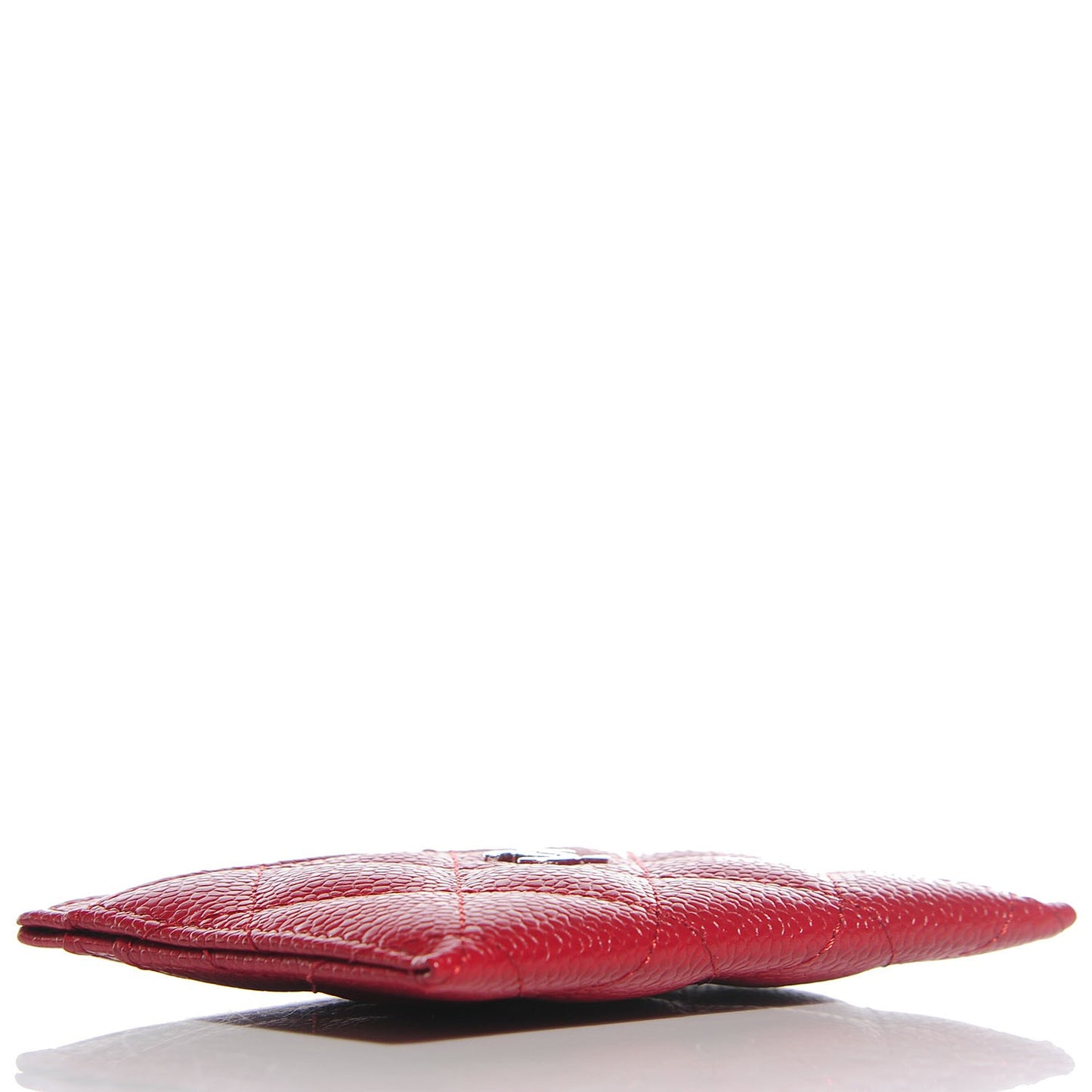 Caviar Quilted Card Holder Red