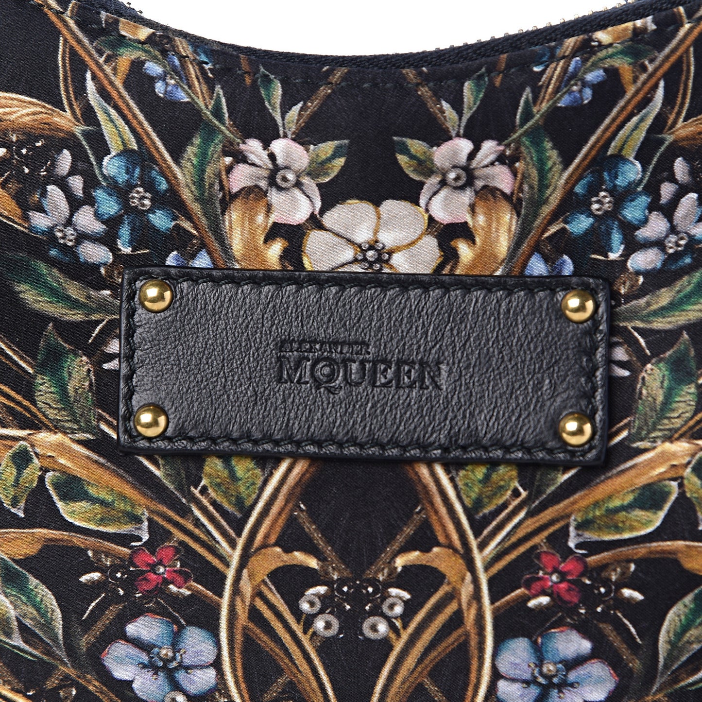 Silk Floral Print De Manta Clutch Black Multicolor