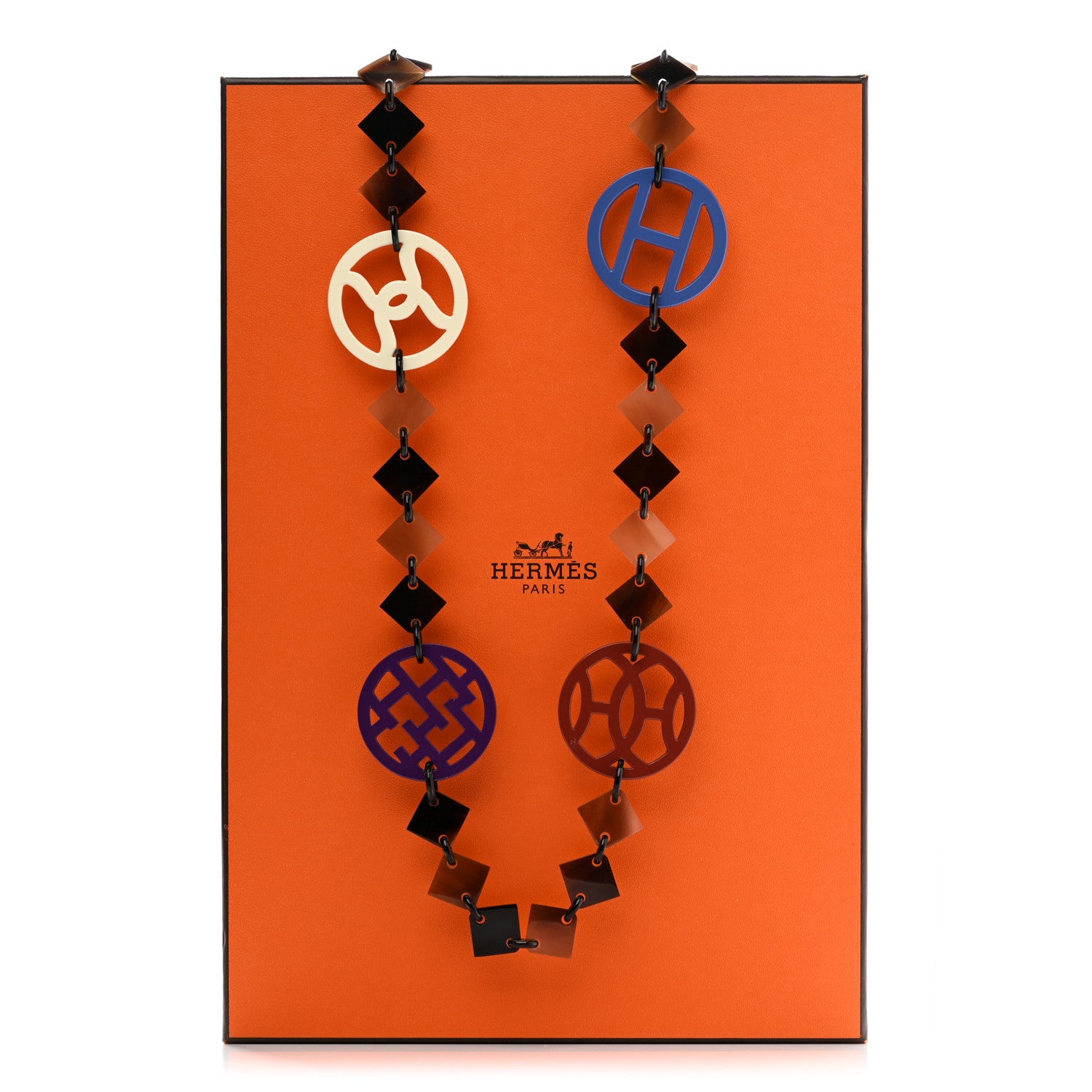 Hermes Buffalo Horn Lacquer Lena Necklace Multicolor 6 of 6