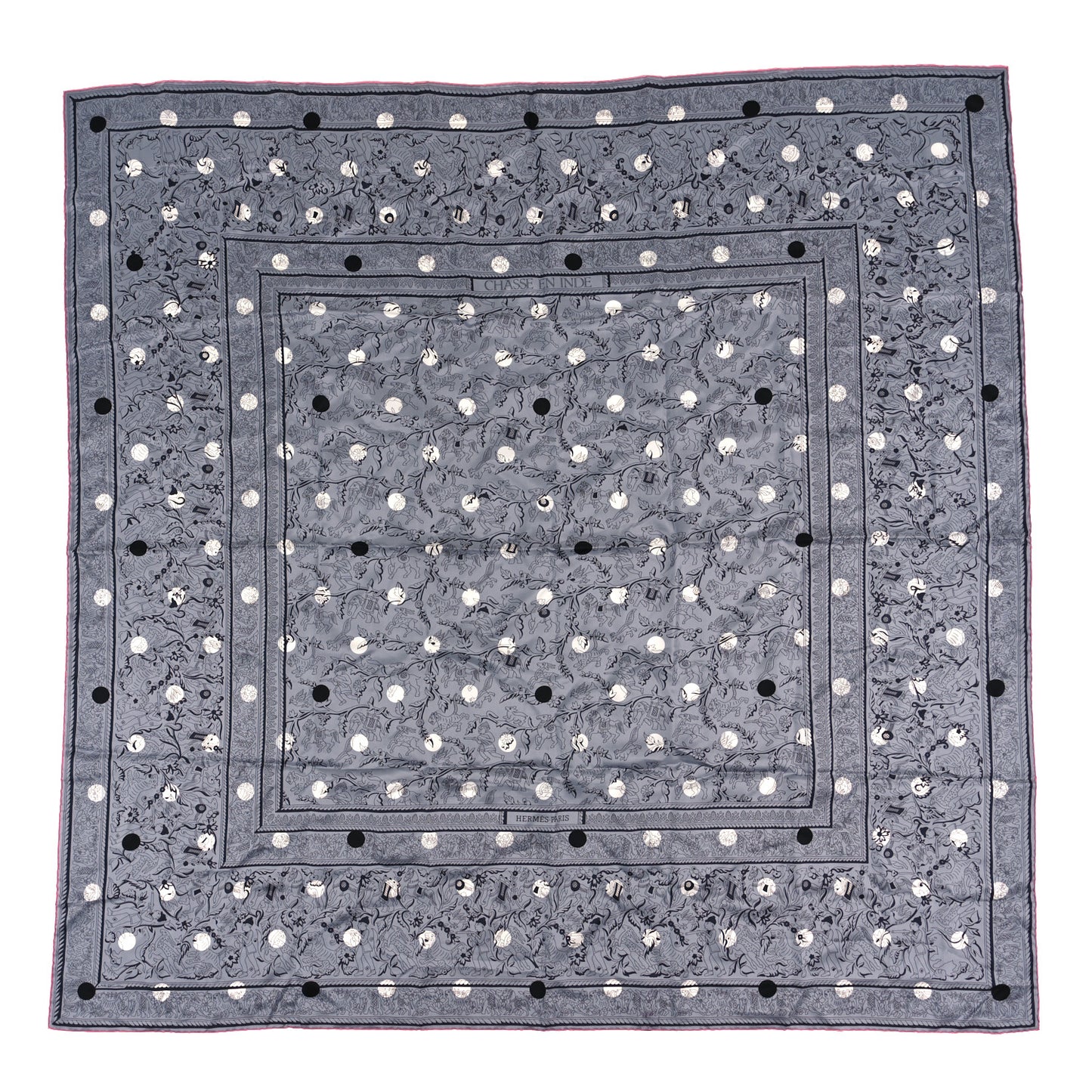 Silk Chasse Aux Pois Shawl 140