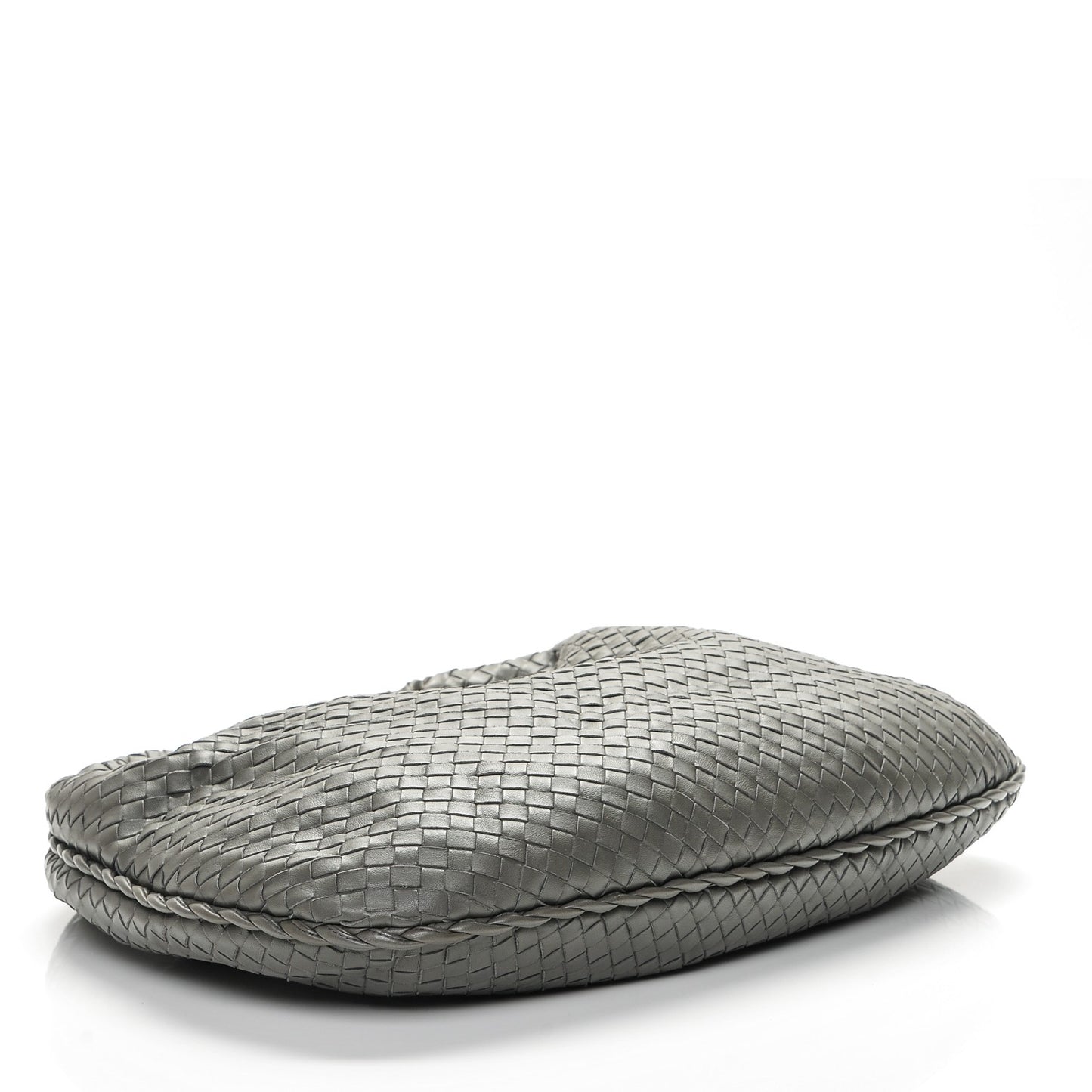 Nappa Intrecciato Medium Veneta Hobo Grey