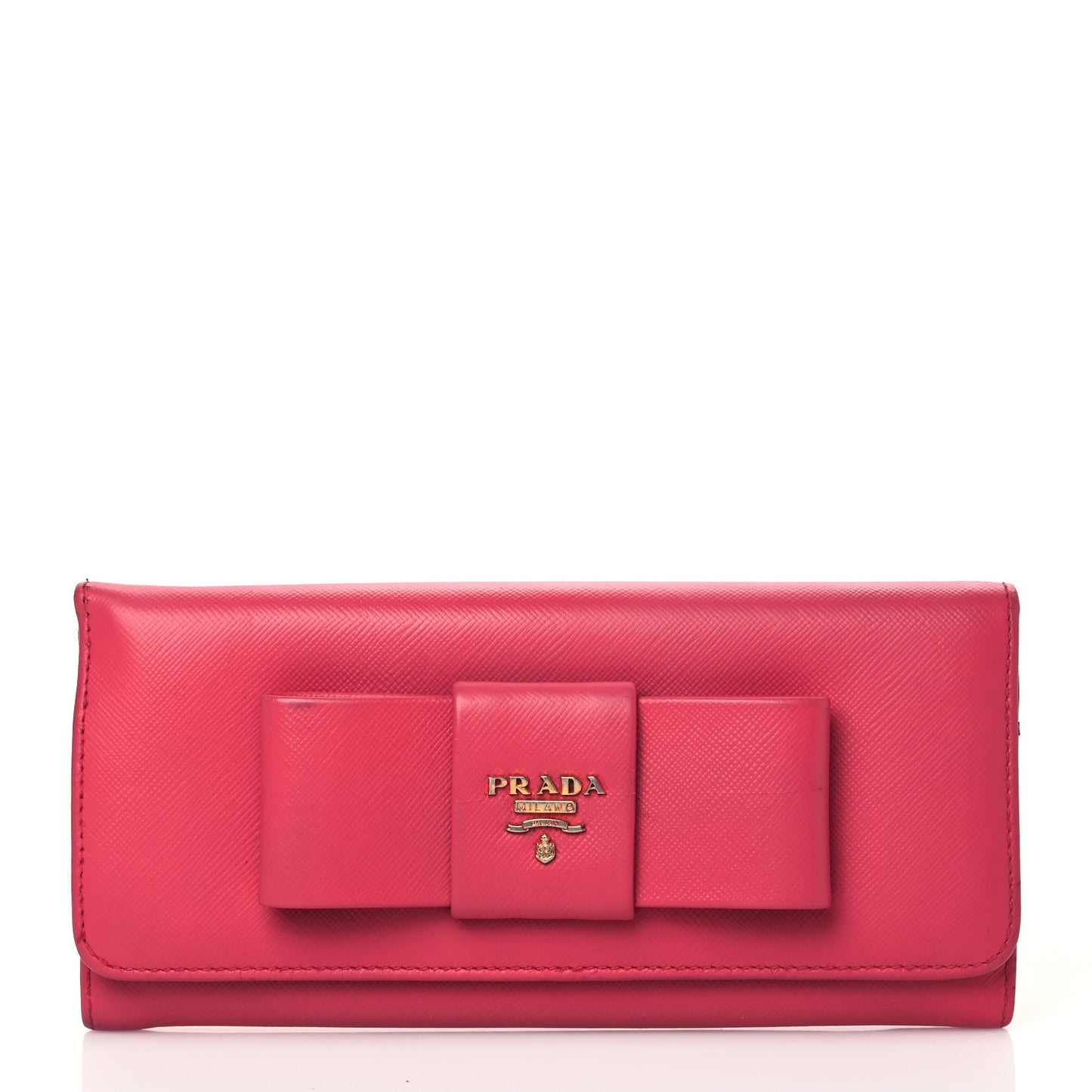 Saffiano Fiocco Bow Continental Wallet Peonia