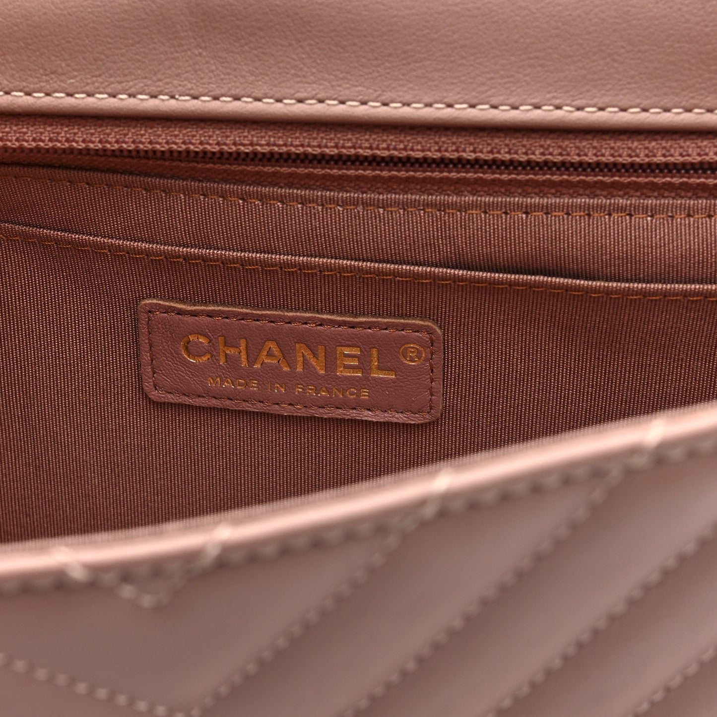 Calfskin Chevron Quilted Statement Flap Pink
