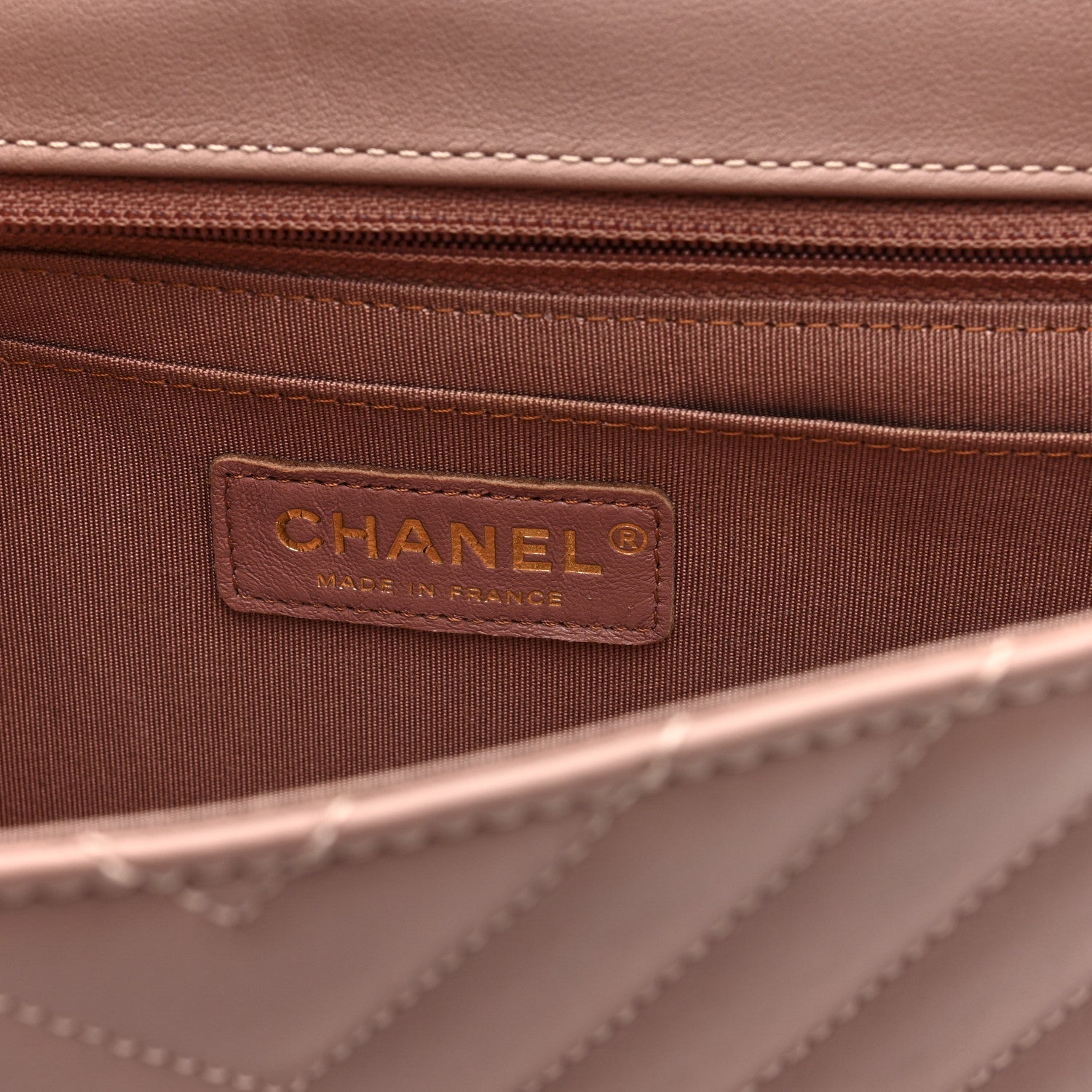 Chanel Calfskin Chevron Quilted Statement Flap Pink 6 of 10