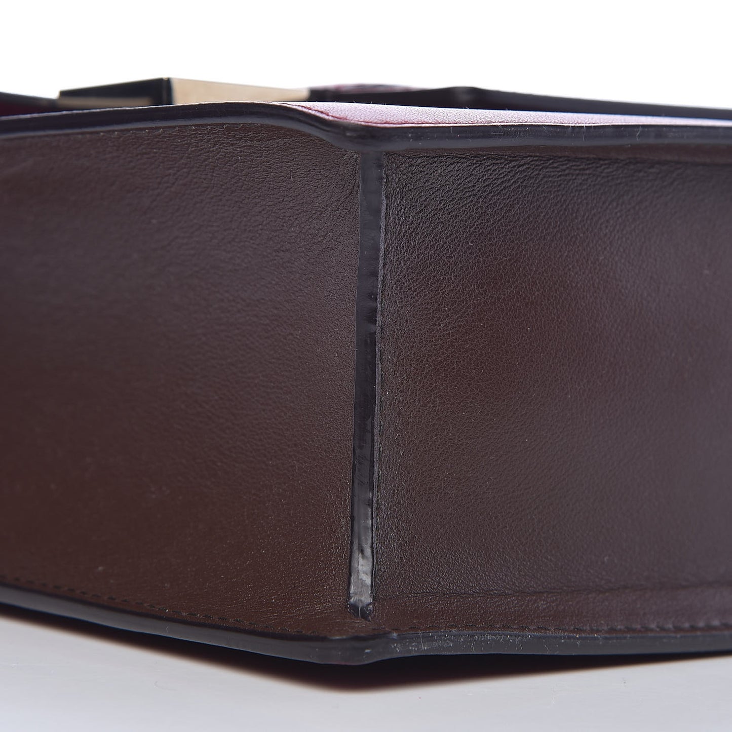 Calfskin Madame Chaine Bag Burgundy