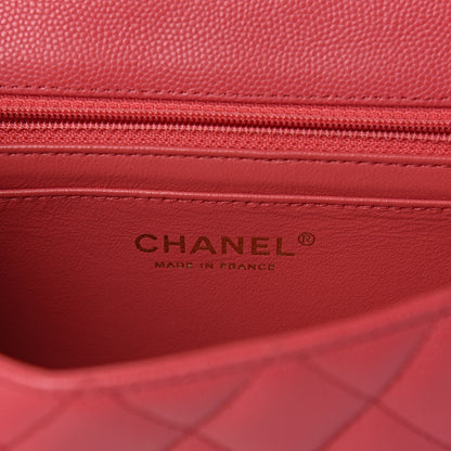 Chanel Caviar Quilted Mini Rectangular Flap Dark Pink 6 of 10