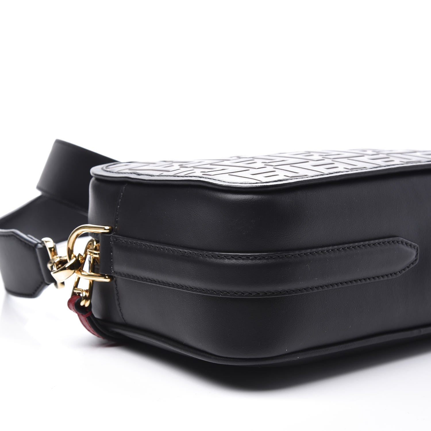 Fendi Vitello Century F is Fendi Bi-Color FF 1974 Embossed Camera Case Maya Black 8 of 11