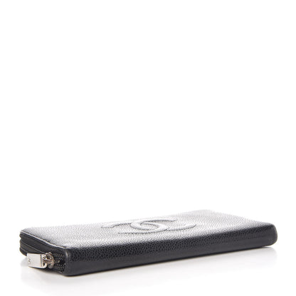 Chanel Caviar Timeless CC Zip Around Wallet Black 4 of 16