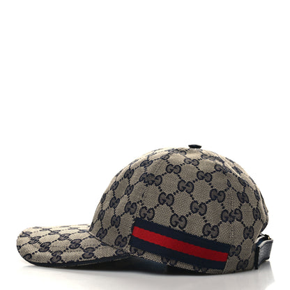 Gucci Monogram Web Baseball Hat XS Beige Blue 5 of 8