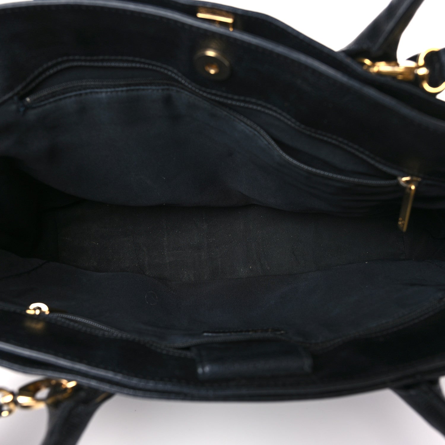 Chanel Calfskin Cerf Executive Shopper Tote Black 5 of 10