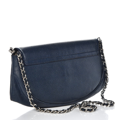 Chanel Caviar Half Moon Wallet On Chain WOC Navy 3 of 10