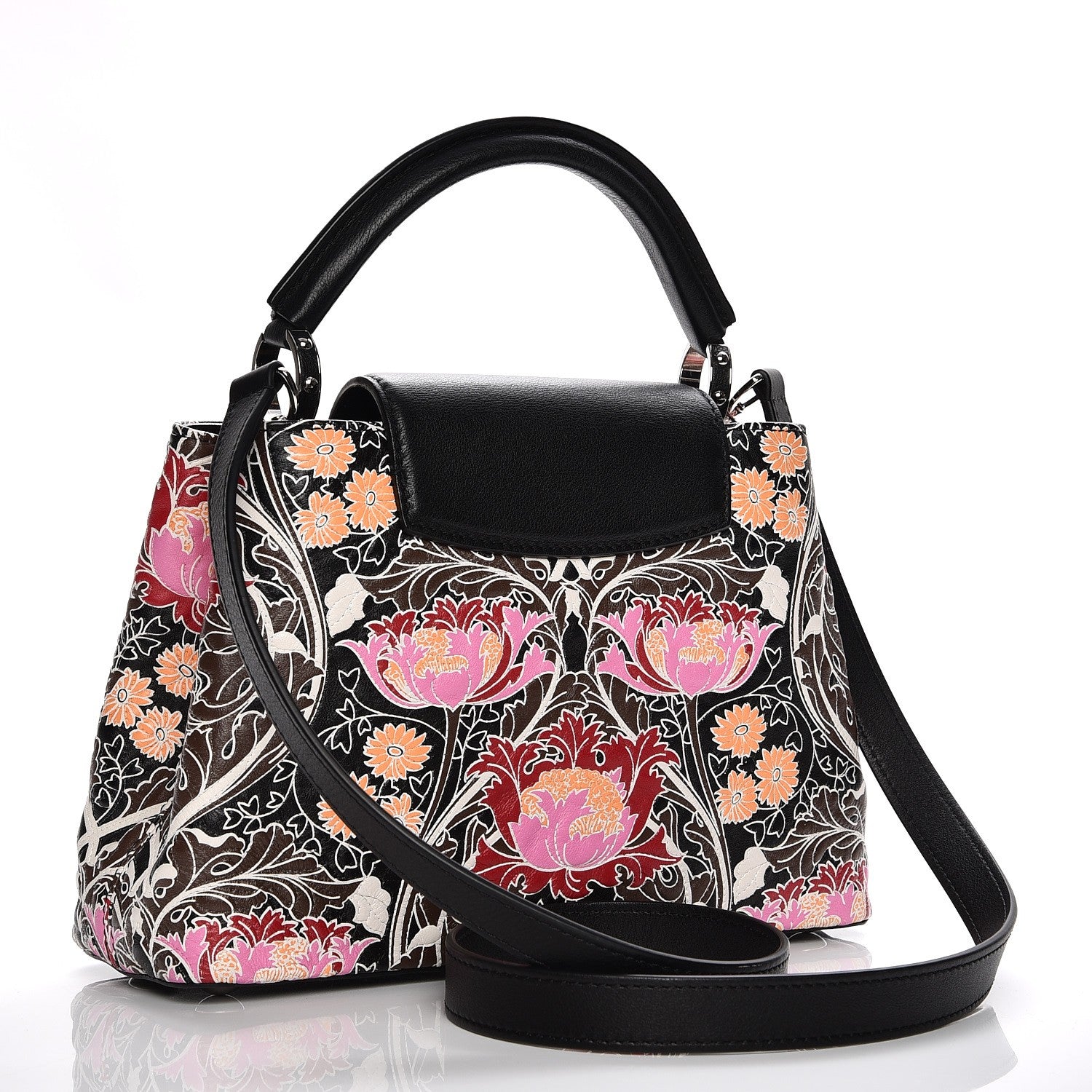 Louis Vuitton Lambskin Capucines BB Wildflowers Black 4 of 16