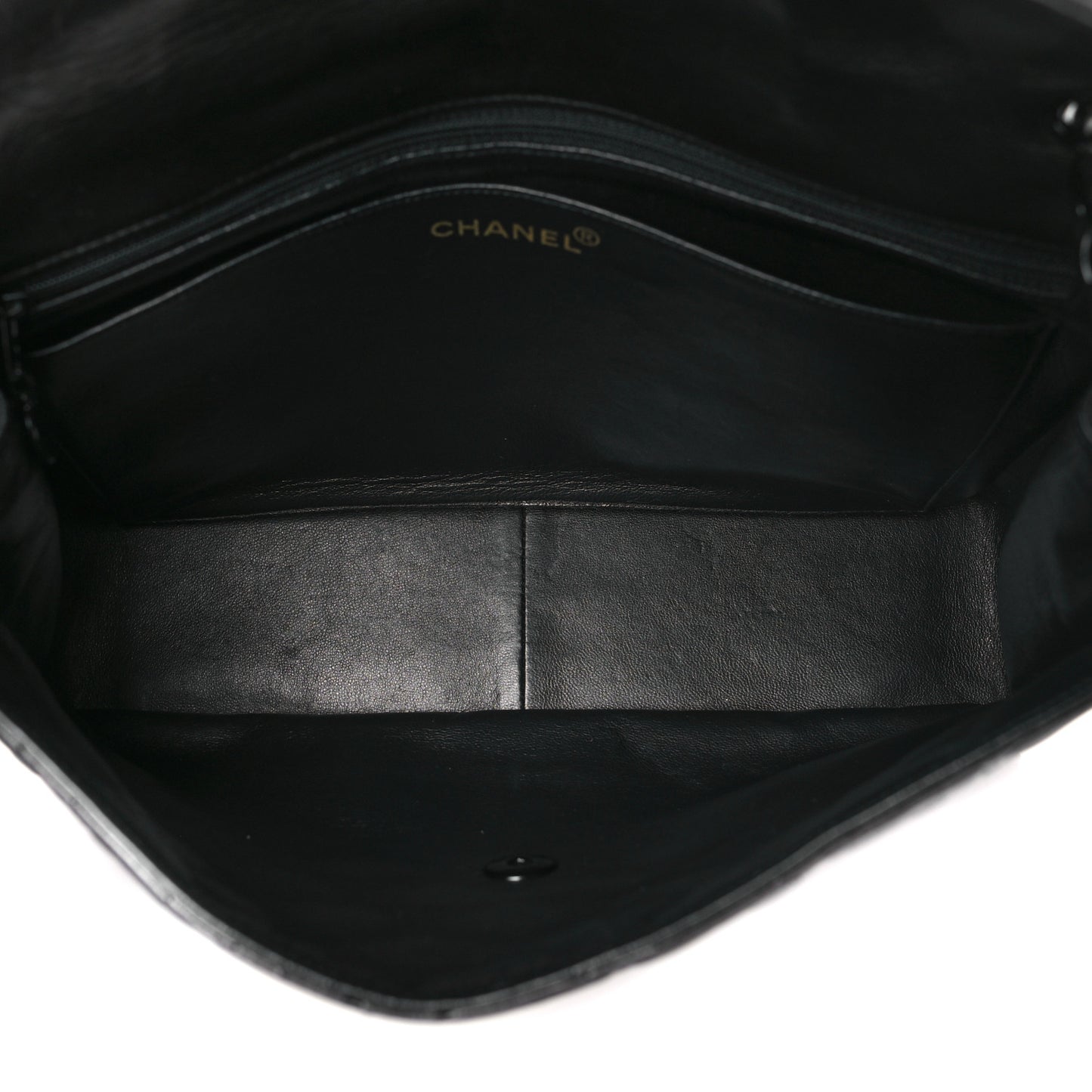 Lambskin Quilted Jumbo Single Flap So Black