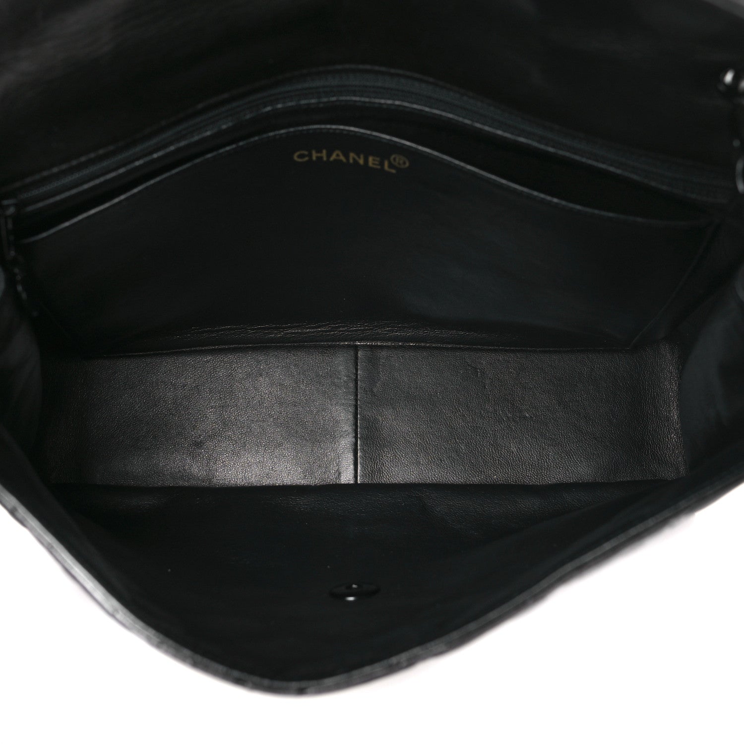 Chanel Lambskin Quilted Jumbo Single Flap So Black 6 of 11