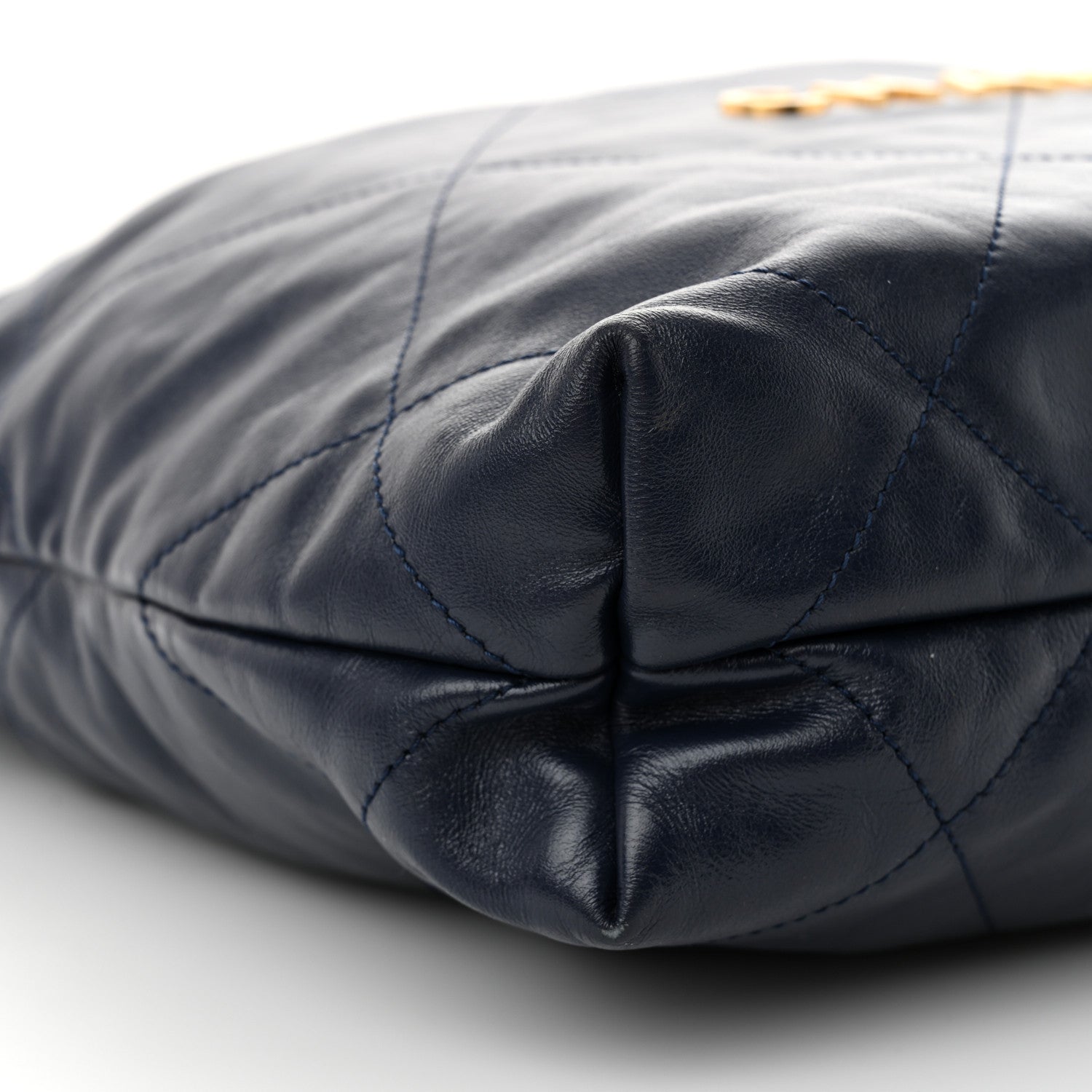 Chanel Shiny Calfskin Quilted Small Chanel 22 Navy 10 of 11