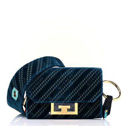 Givenchy Velvet Logo Nano Eden Shoulder Bag Blue 1 of 10