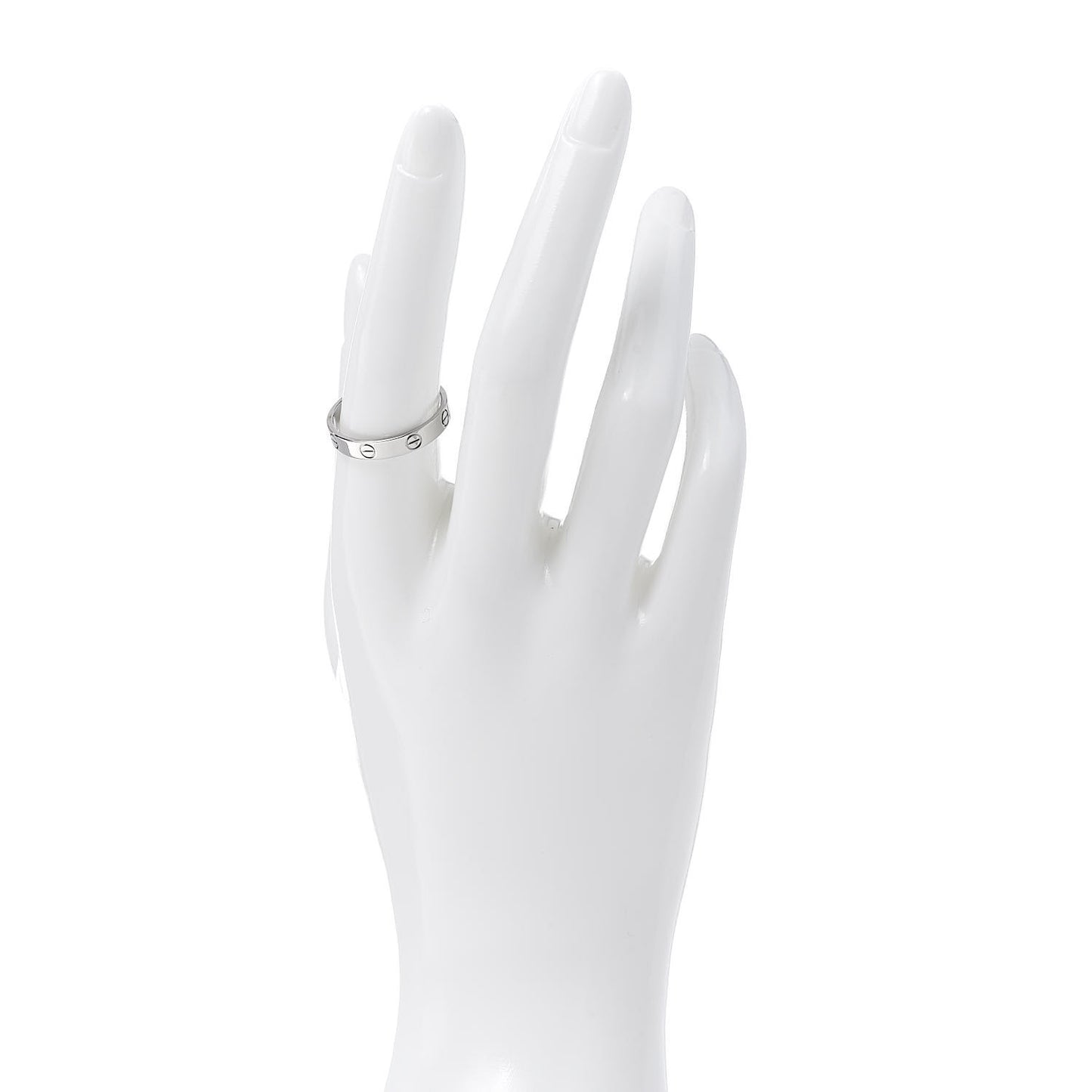 18K White Gold 3.5mm LOVE Wedding Band Ring 58 8.25