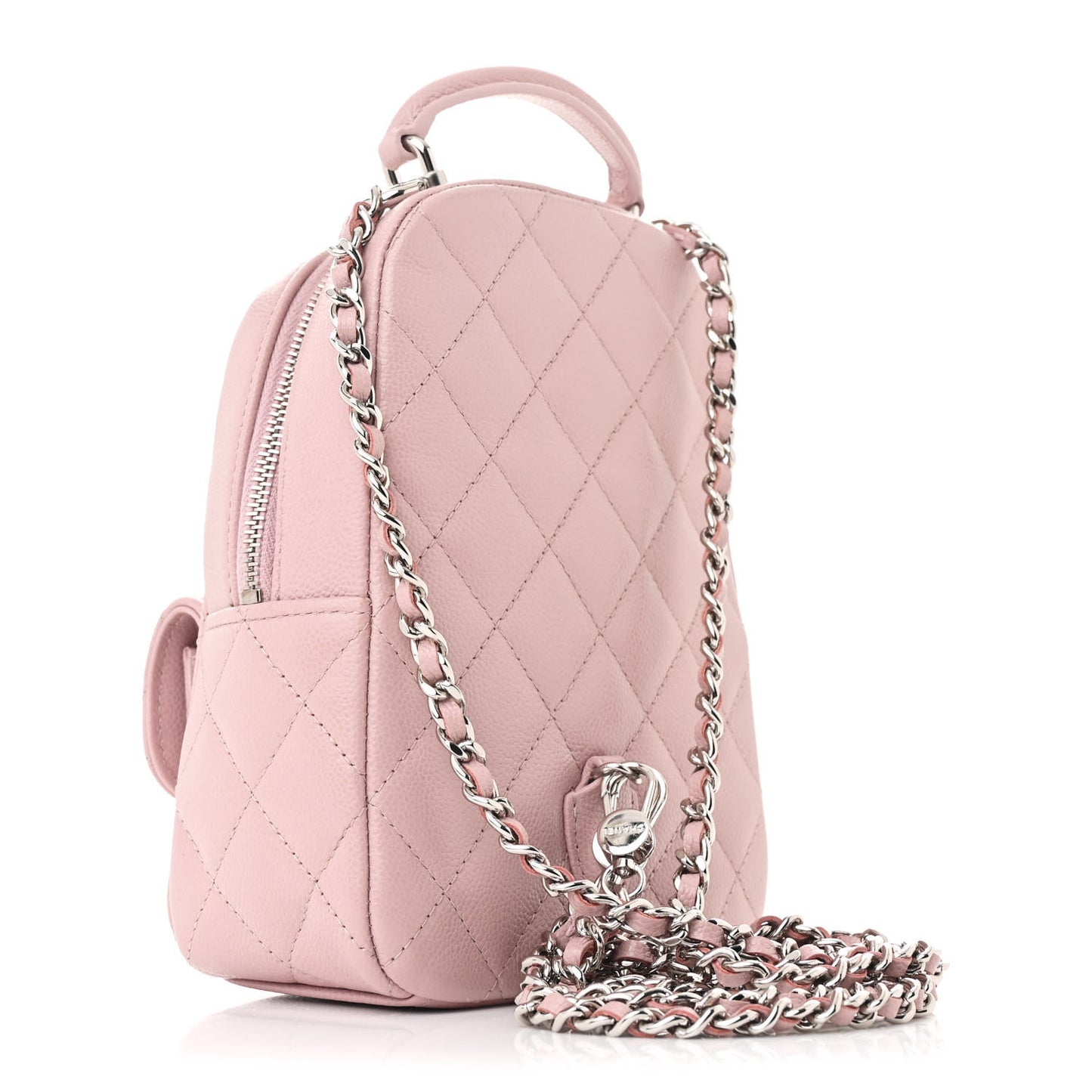 Caviar Quilted CC Mini Classic Backpack Pink