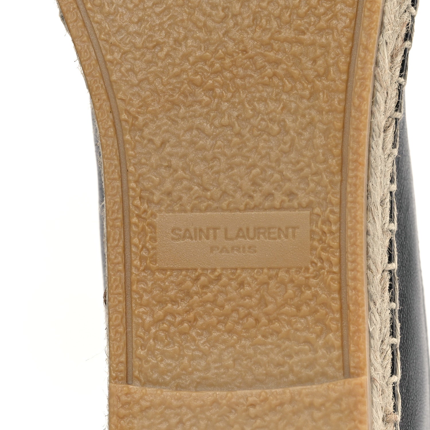 Saint Laurent Lambskin Monogram Espadrilles 38 Black 6 of 9