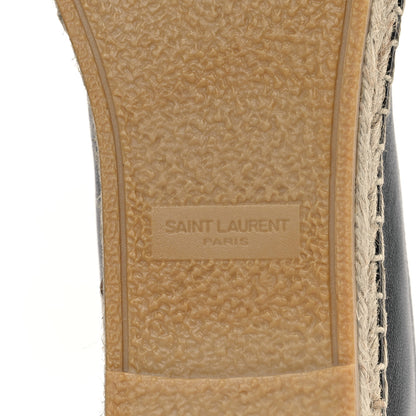 Saint Laurent Lambskin Monogram Espadrilles 38 Black 6 of 9