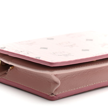 MCM Visetos Original Mini Chain Wallet Light Pink 9 of 11