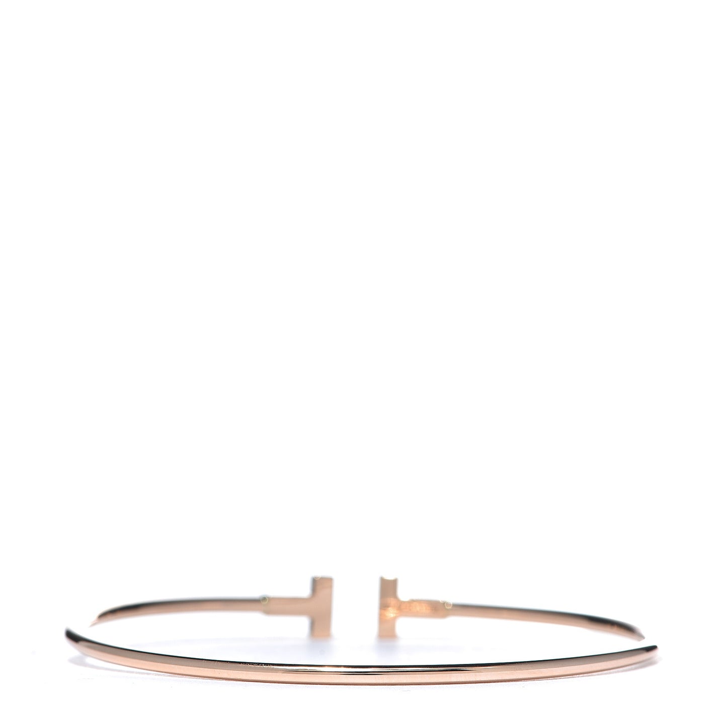 18K Rose Gold Narrow T Wire Bracelet