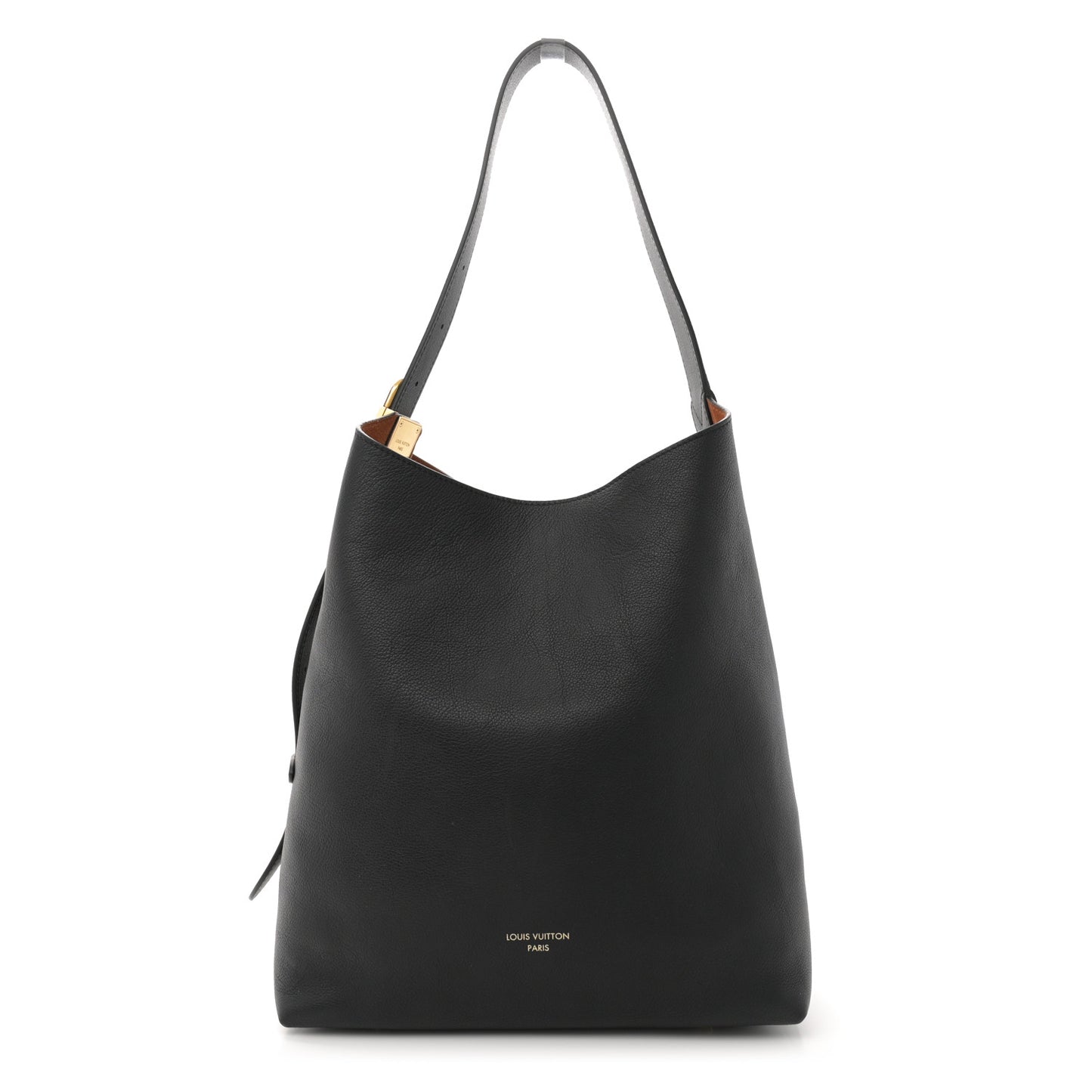 Grained Calfskin Low Key Hobo MM Black