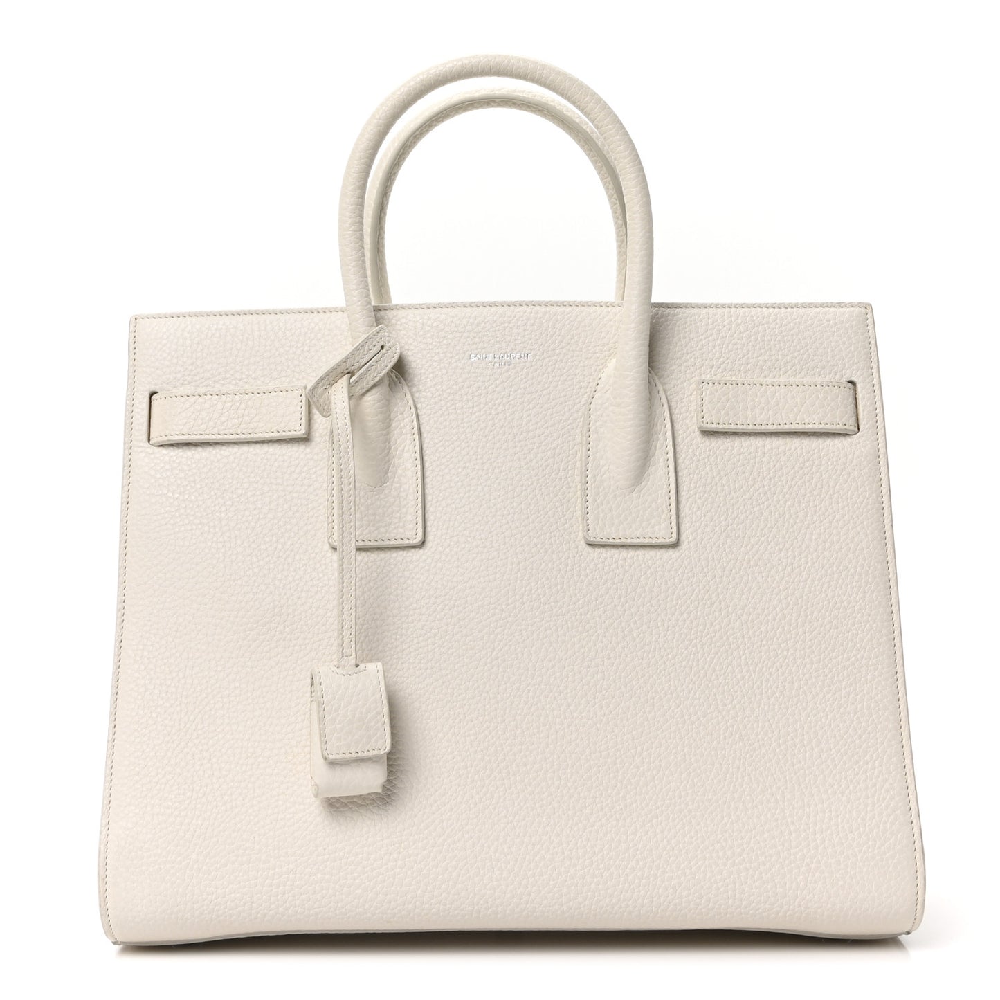Grained Calfskin Small Sac De Jour Dove White