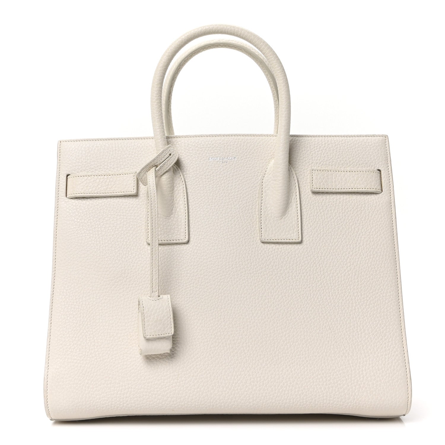 Saint Laurent Grained Calfskin Small Sac De Jour Dove White 1 of 10