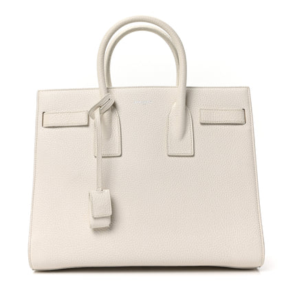 Saint Laurent Grained Calfskin Small Sac De Jour Dove White 1 of 10