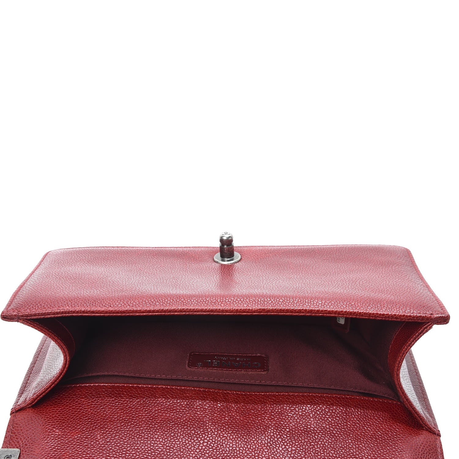 Chanel Caviar Quilted Medium Boy Flap Dark Red 4 of 11