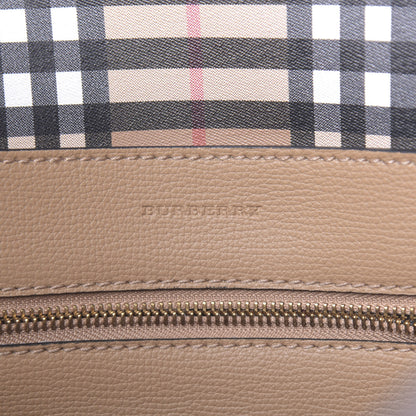 Burberry Calfskin Embossed Crest Medium Tote Camel 6 of 12