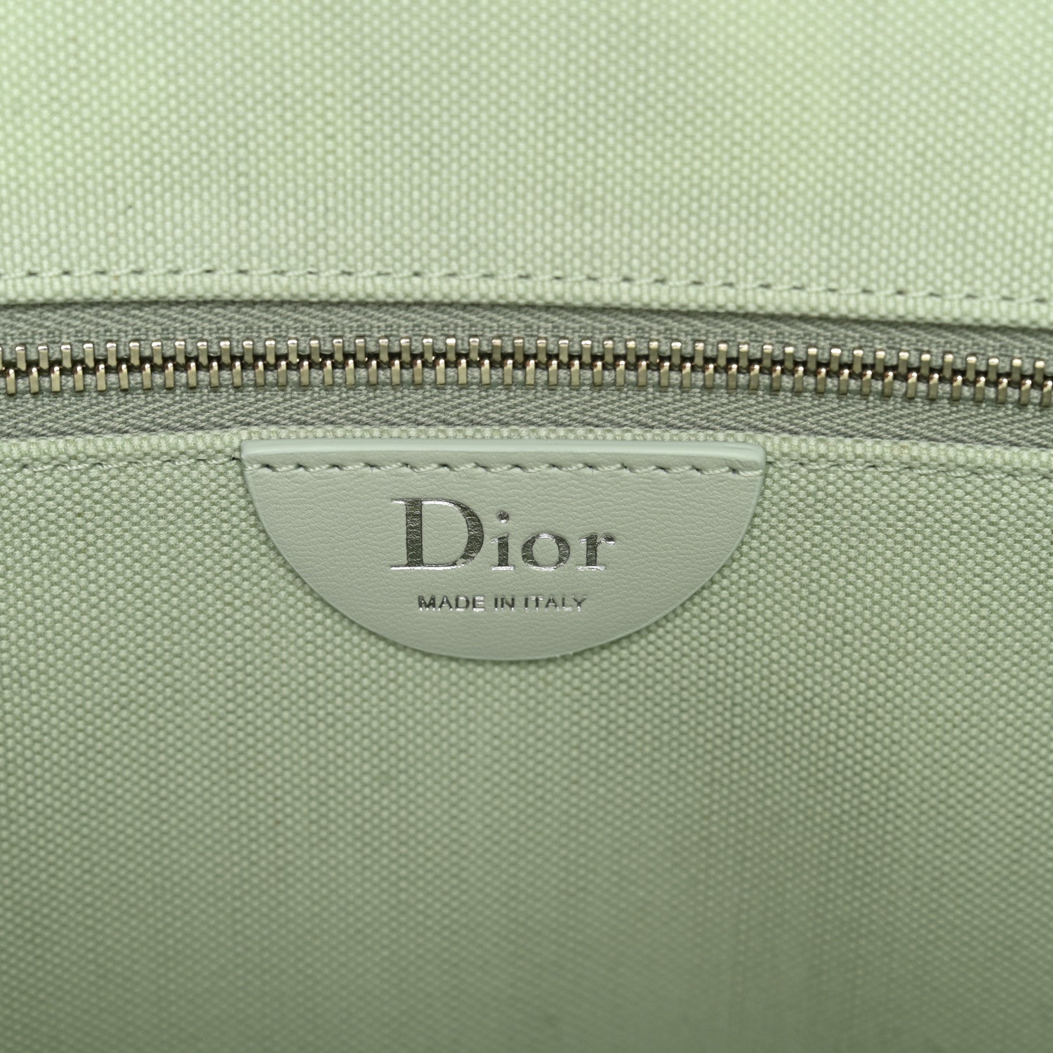 Christian Dior Cotton Toile De Jouy Clover Embroidered Dior Medaillon Medium Book Tote With Strap Verde Multicolor 6 of 12
