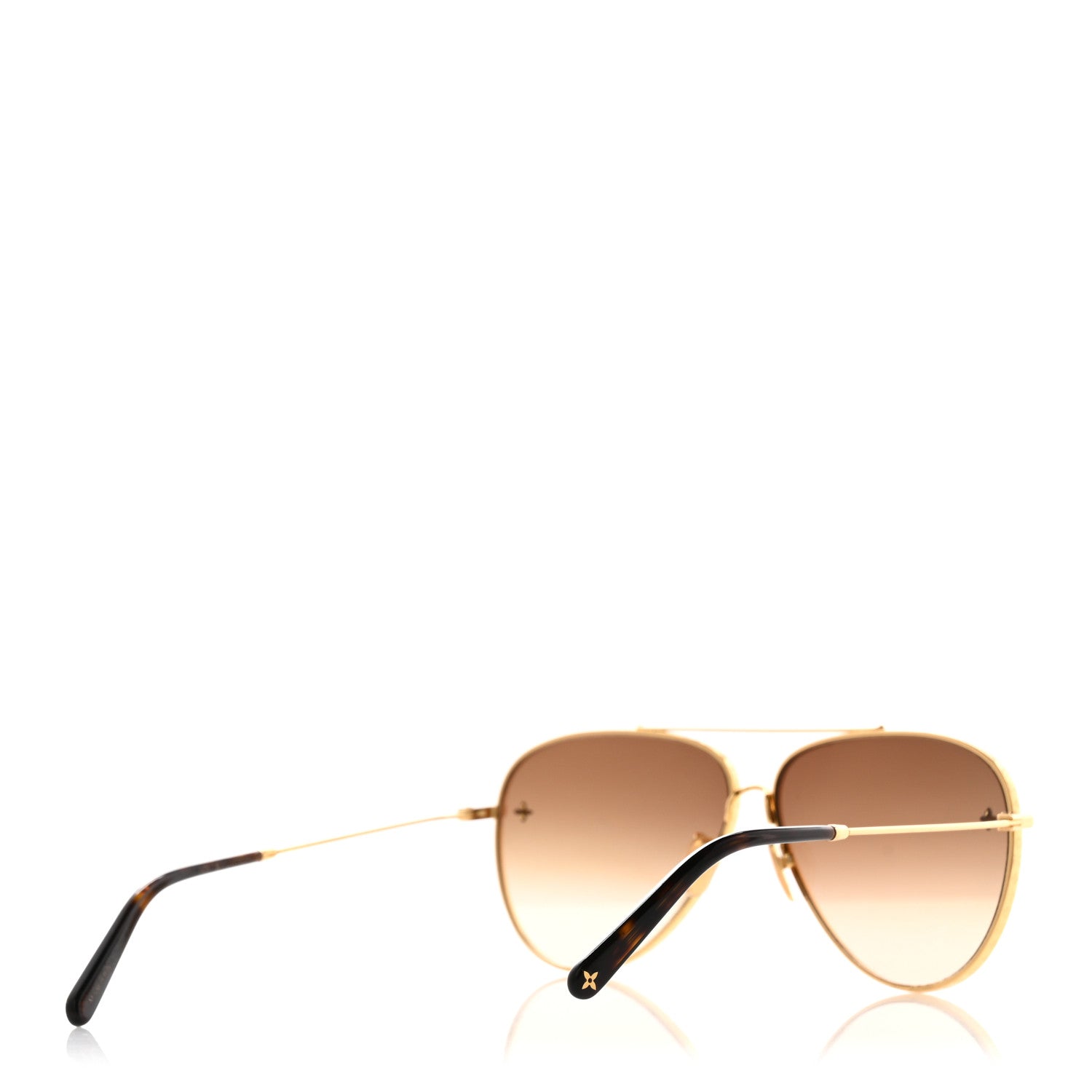 Louis Vuitton Metal The LV Pilot Sunglasses Z1620U Gradient Brown Monogram 4 of 12