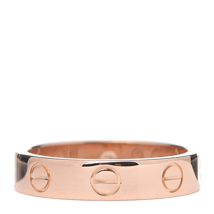 Cartier 18K Pink Gold Diamond 4mm LOVE Wedding Band Ring 49 4.75 3 of 5