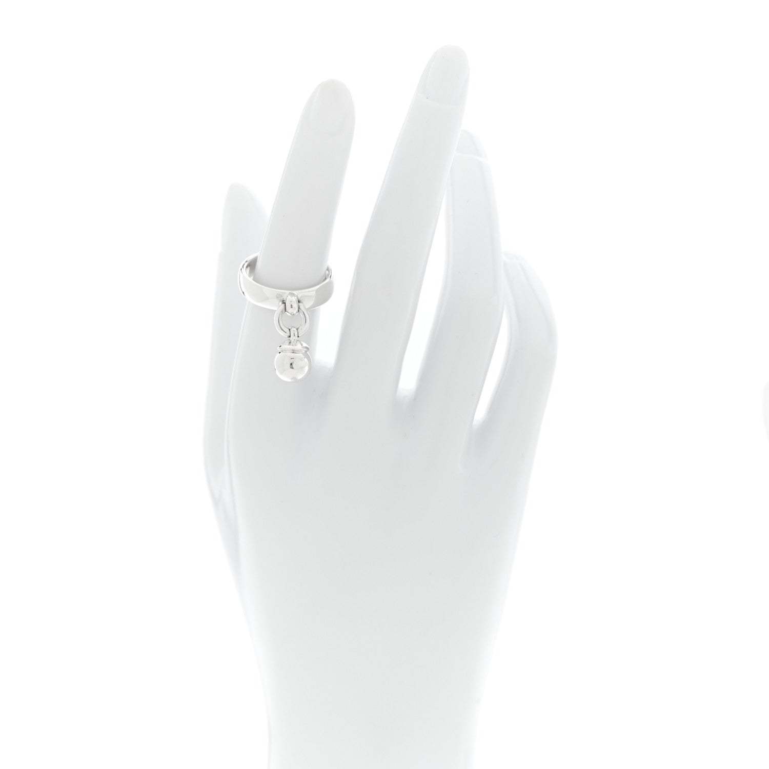 Tiffany Sterling Silver HardWear Ball Dangle Ring 53 6.25 2 of 5