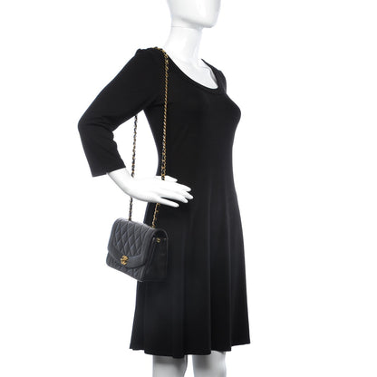Chanel Lambskin Quilted Small Single Flap Black 2 of 8