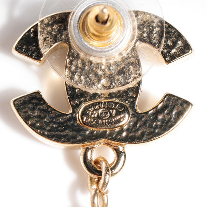 Chanel Pearl CC Drop Earrings Gold 4 of 4