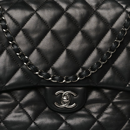 Chanel Lambskin Quilted Chanel 3 Maxi Flap Bag Black 8 of 10