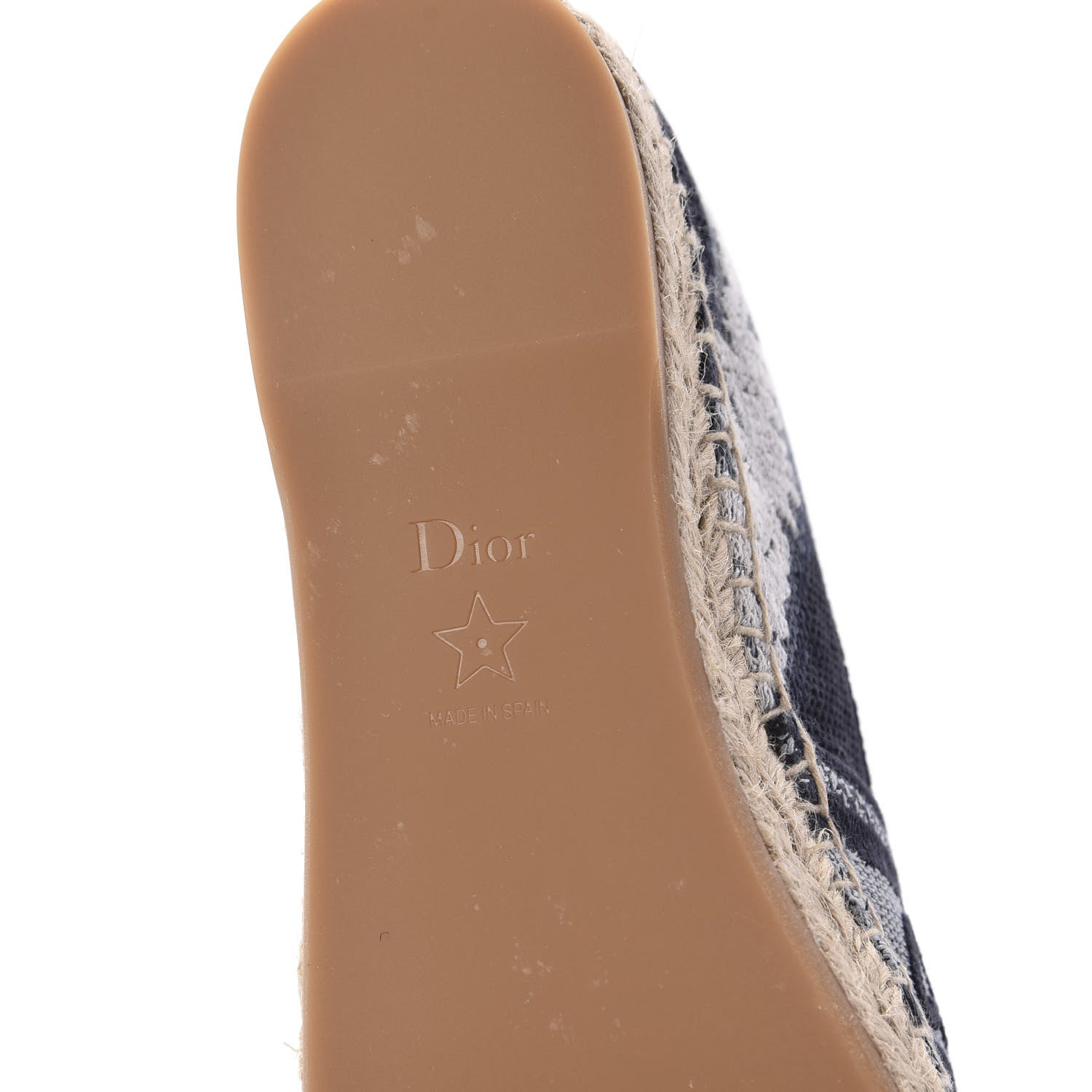 Christian Dior Canvas Tie and Dior Embroidered Granville 15mm Espadrilles 37.5 Denim 6 of 9