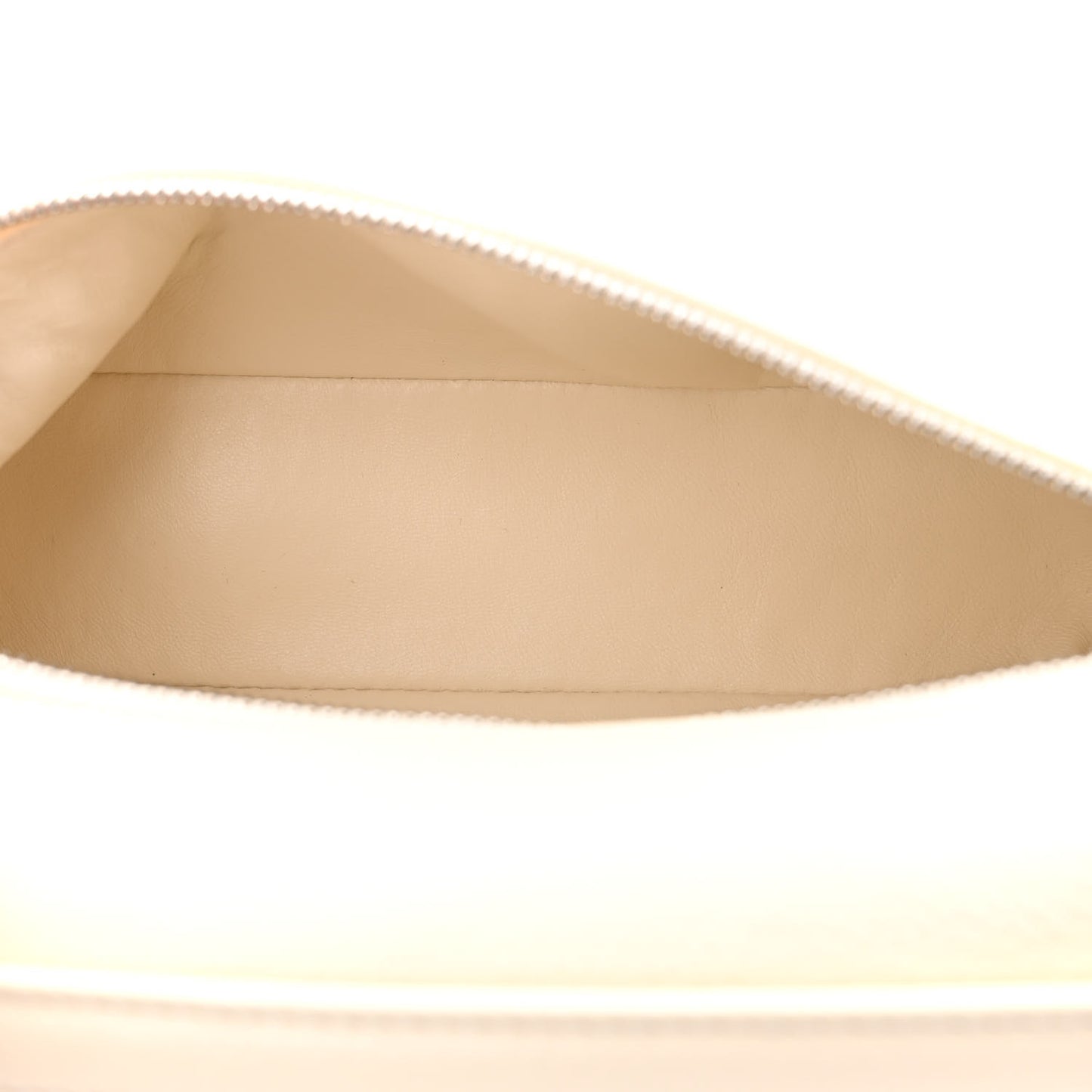 LORO PIANA Grained Calfskin L19 Extra Pocket Pouch Whisper White
