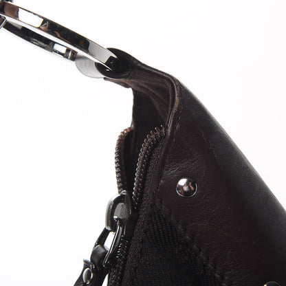 Gucci Denim Monogram Half Moon Hobo Dark Brown 11 of 13
