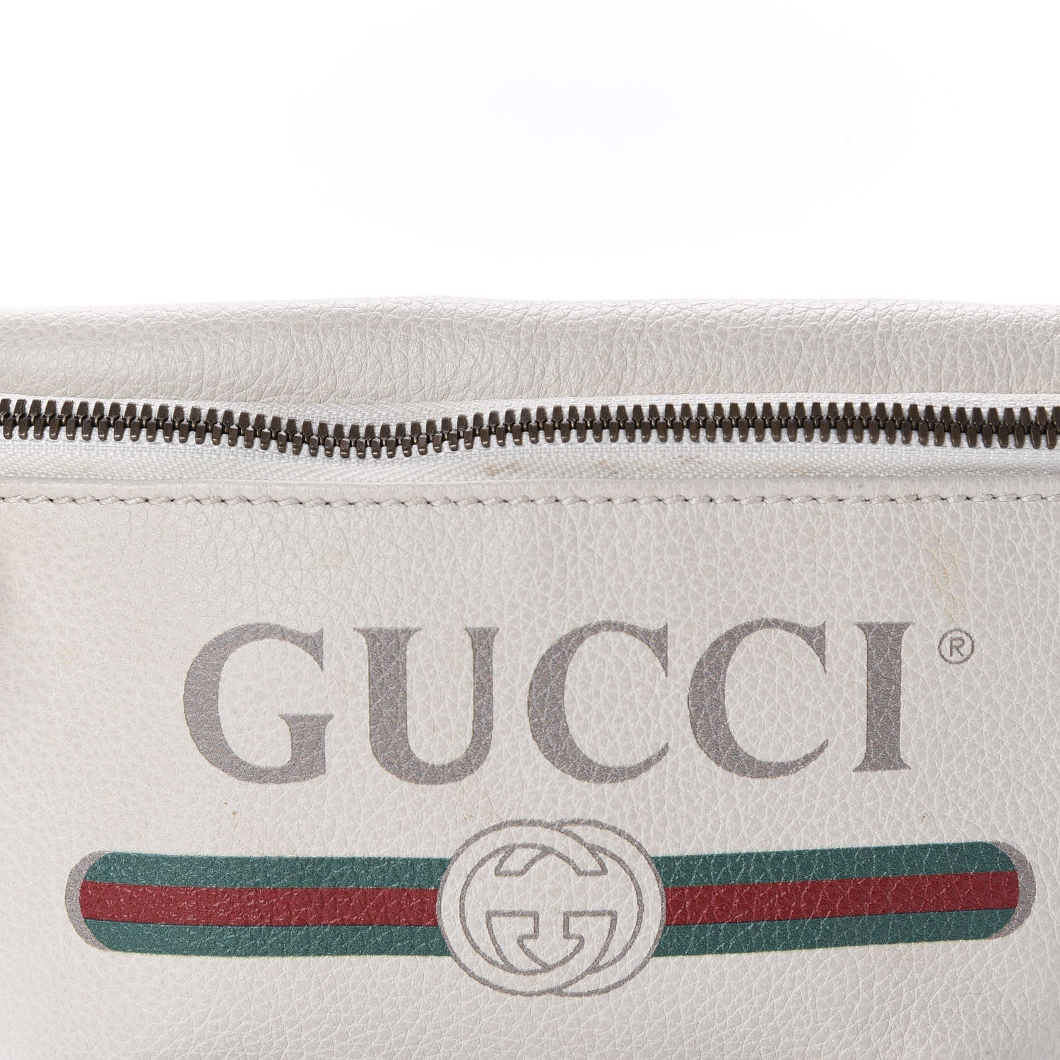 Gucci Grained Calfskin Small Logo Belt Bag White 12 of 12