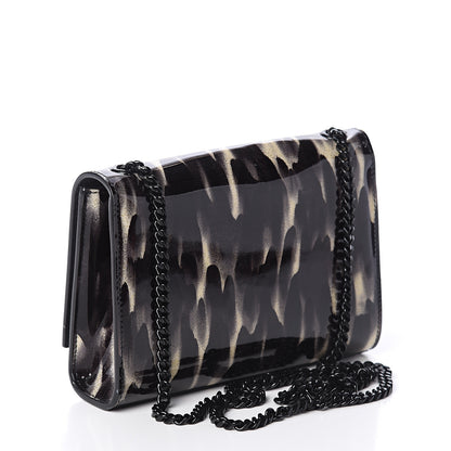 Saint Laurent Patent Small Monogram Kate Satchel Black Ivory Gold 2 of 8