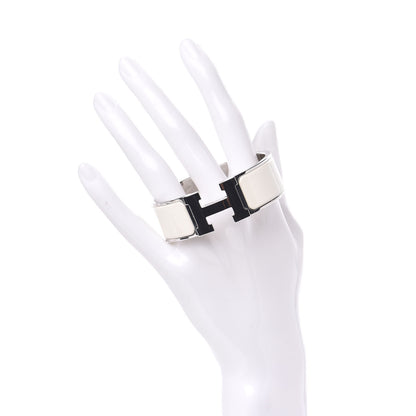 Hermes Enamel Wide Clic Clac H Bracelet PM White 2 of 6
